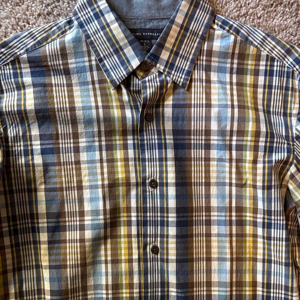 Banana Republic Multicolor Plaid Button Down Shirt - Picture 3 of 3
